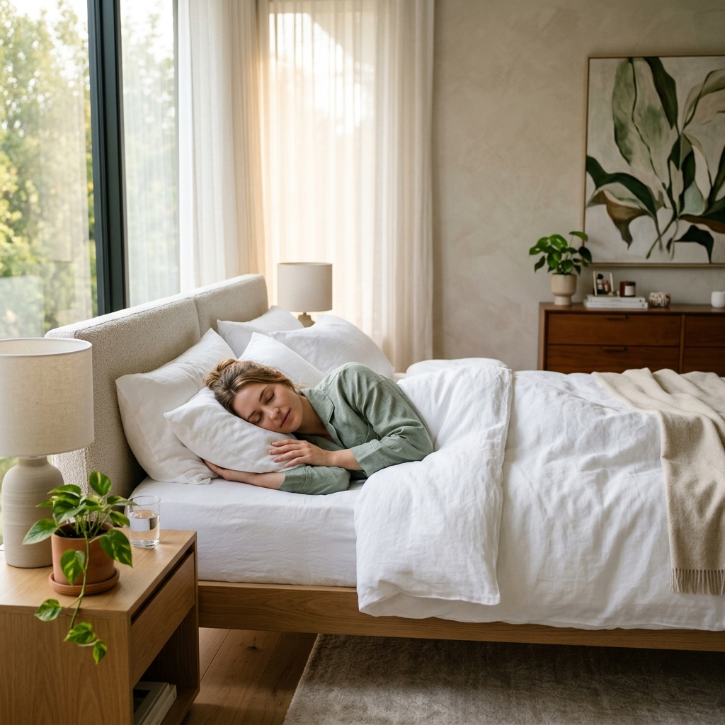 Serene representation of peaceful sleep and airway health
